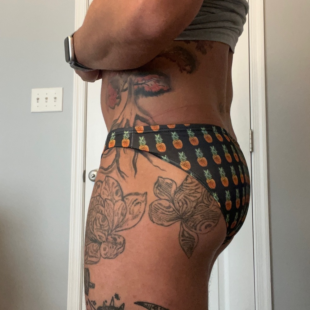 jj malibu bulge swim bikini, pineapple (m)